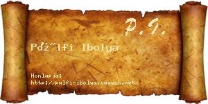 Pálfi Ibolya névjegykártya
